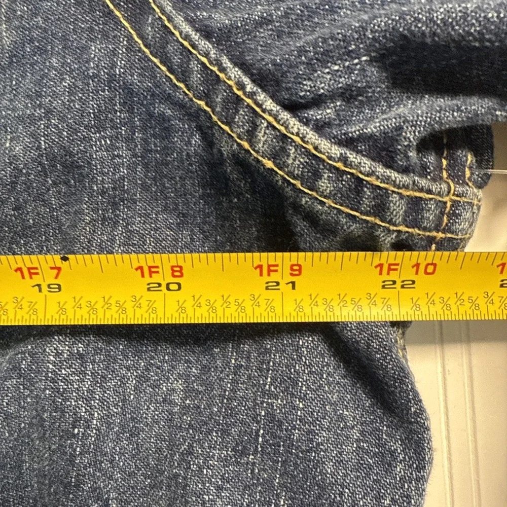 Hollister Men's Denim Distressed Trucker Jean Jacket Size XL Medium Wash
